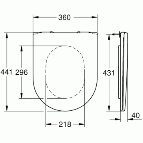 Сидіння для унітазу Grohe Essence, 39576000