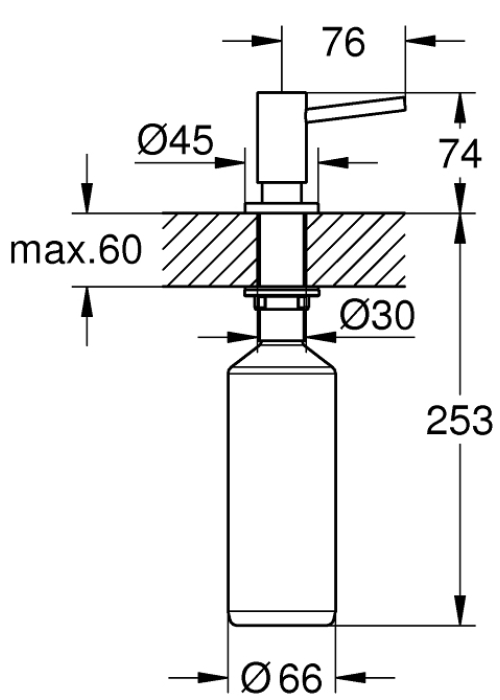 Дозатор рідкого мила GROHE, хром, 40535000