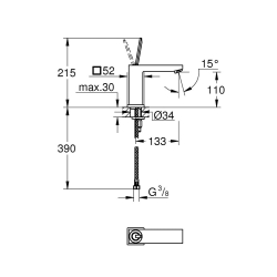 Змішувач для раковини Grohe Eurocube Joy 23658000