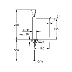 Змішувач для раковини Grohe Eurocube Joy 23661000 XL-Size