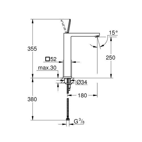 Змішувач для раковини Grohe Eurocube Joy 23661000 XL-Size