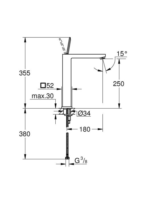 Змішувач для раковини Grohe Eurocube Joy 23661000 XL-Size