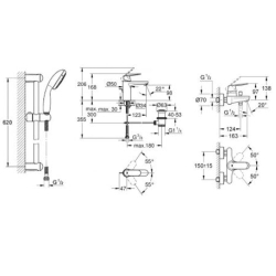 Набір змішувачів для ванни GROHE Eurosmart Cosmopolitan, 126112M