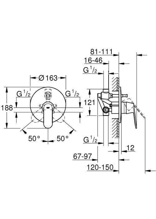 Змішувач Grohe EUROSMART Cosmopolitan 32879000