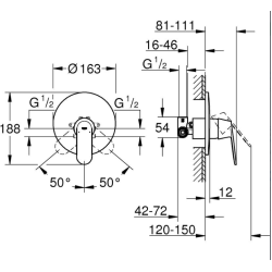 Смеситель для душа Grohe EUROSMART Cosmopolitan 32880000