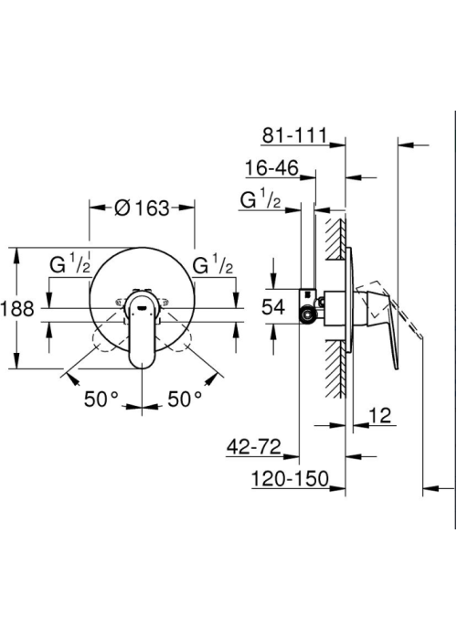 Смеситель для душа Grohe EUROSMART Cosmopolitan 32880000