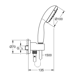 Комплект скрытого монтажа для душа Grohe EuroSmart 26416SC3