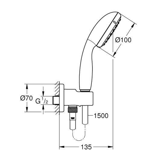 Комплект прихованого монтажу для душу Grohe EuroSmart 26416SC3