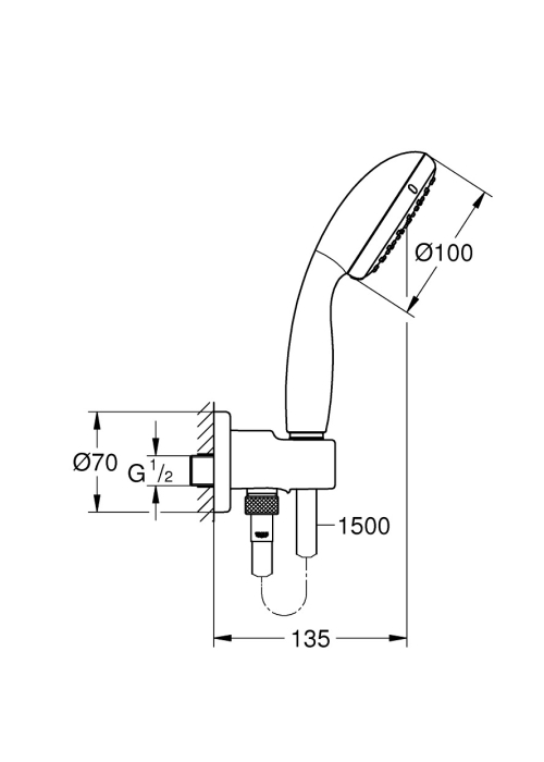 Комплект скрытого монтажа для душа Grohe EuroSmart 26416SC3