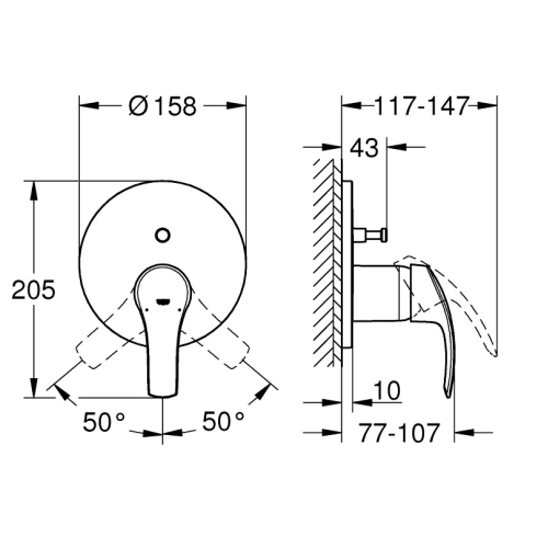 Комплект прихованого монтажу для душу Grohe EuroSmart 26416SC3