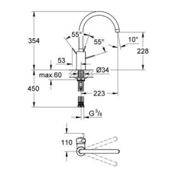 Смеситель для мойки Grohe Eurpsmart Cosmopolitan 32843000