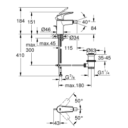 Змішувач для біде Grohe Eurosmart, 32929003