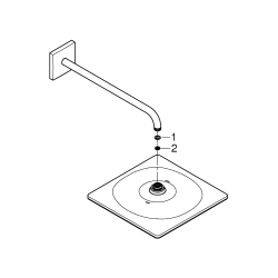 Верхній душ із душовим кронштейном GROHE Rainshower Cosmopolitan 310, 26563000