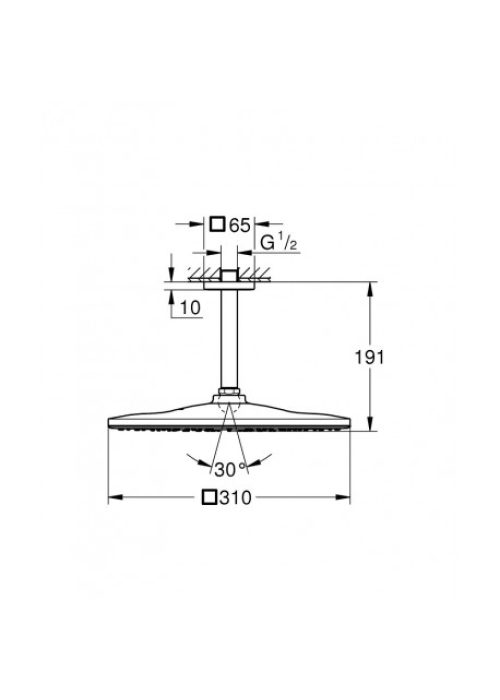 Верхний душ GROHE Rainshower Cosmopolitan 310, 26566000