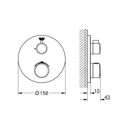 Grohe Grohtherm Термостат для душу, 24075000