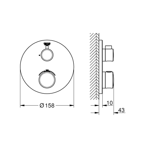 Grohe Grohtherm Термостат для душу, 24075000