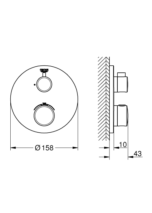 Grohe Grohtherm Термостат для душа, 24075000