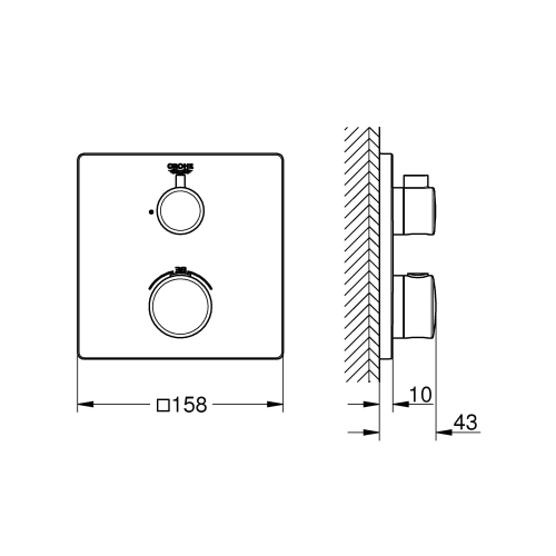 Змішувач термостат для душу Grohe Grohtherm 24078000