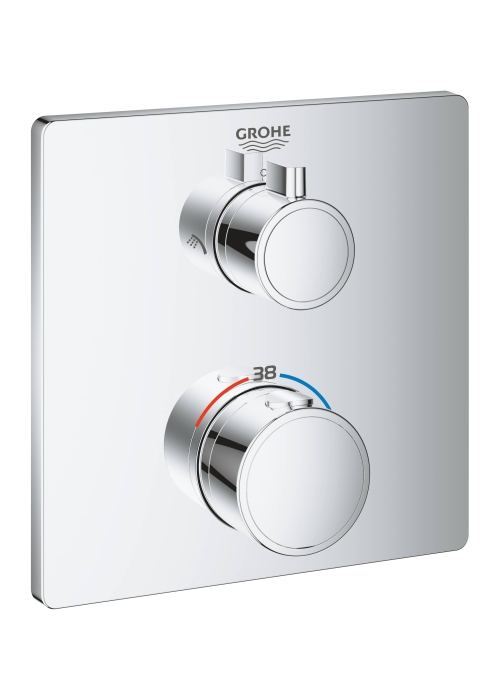 Grohe Grohtherm Термостат для душу з перемикачем на 2 положення верхній/ручний душ, 24079000