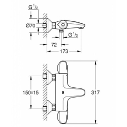 Термостат для ванни Grohe Grohtherm 1000, 34155003U SHOWROOM