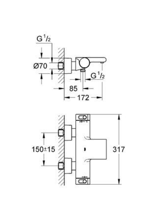 Смеситель-термостат для ванны Grohe GROHTHERM 2000 34174001