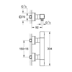 Термостат для душу Grohe Grohtherm Cube, 34488000