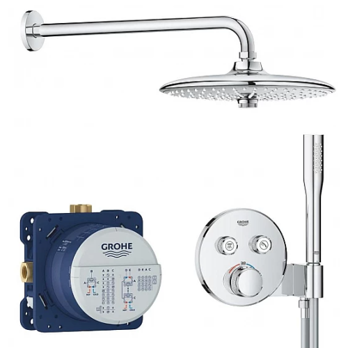 Душова система прихованого монтажу з термостатом Grohe Grohtherm SmartControl 34867000