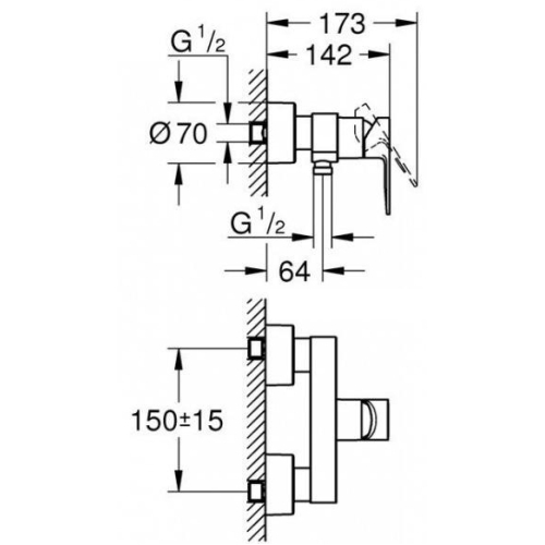 Змішувач для душу Grohe Lineare 33865001