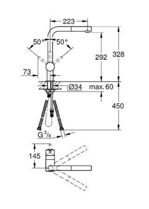 Змішувач для миття Grohe MINTA 32168000