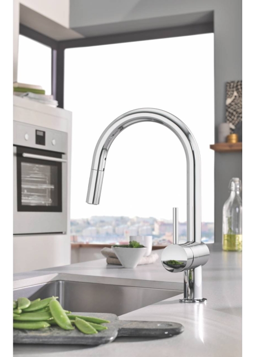 Змішувач для миття з висувним аератором Grohe Minta 32321002