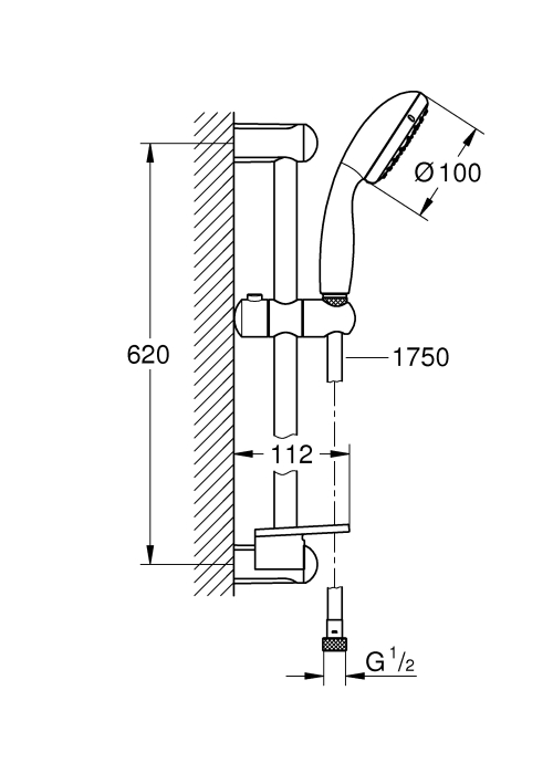 Душовий гарнітур Grohe New Tempesta 100 27926001