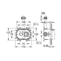 Скрытая часть для верхнего душа Grohe Rainshower 26264001