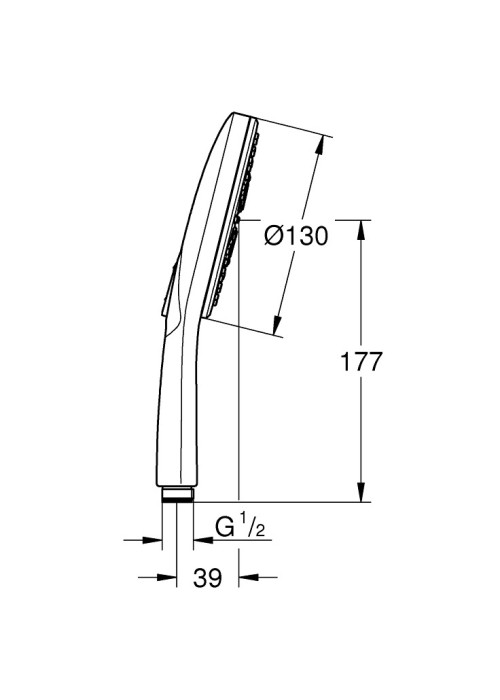 Ручной душ, 3 режима струи Grohe Rainshower Smartactive 130 26574AL0