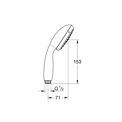 Ручной душ, 3 вида струй Grohe Tempesta 100, 28419002