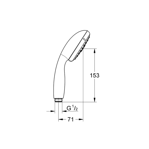 Ручний душ, 3 види струменів Grohe Tempesta 100, 28419002