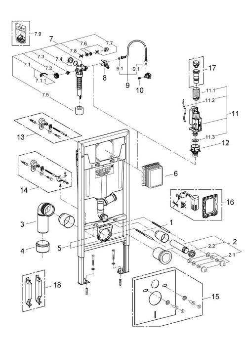 Інсталяційна система GROHE Rapid SL (39002000)