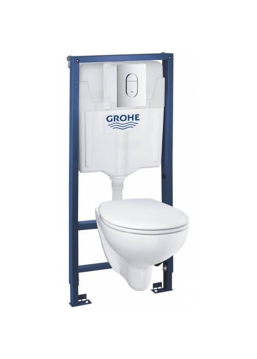 Комплект Solido 5 в 1: інсталяція Grohe Rapid SL + підвісний унітаз Bau Ceramic 39418000