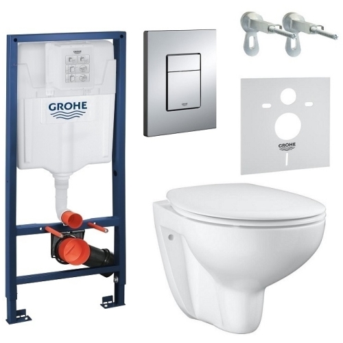 Комплект Grohe Solido 4 в 1 с унитазом Bau Ceramic, 39586000