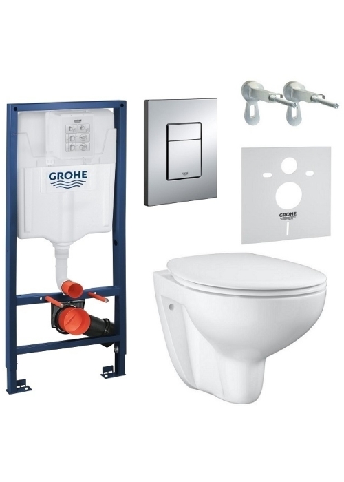 Комплект Grohe Solido 4 в 1 з унітазом Bau Ceramic, 39586000