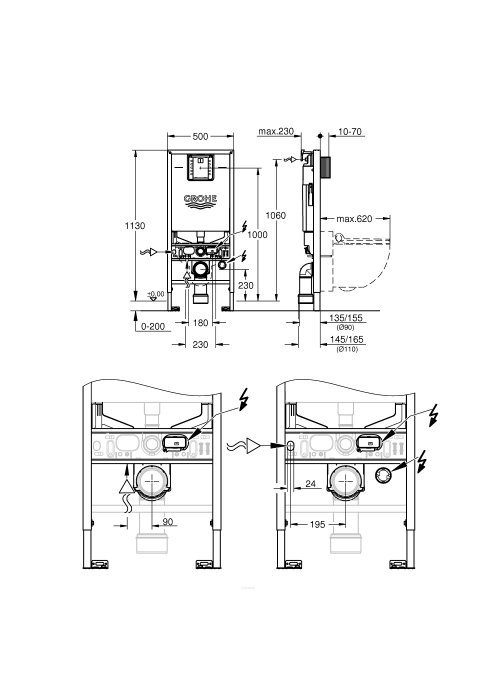 Інсталяційна система GROHE Rapid SLX 39598000