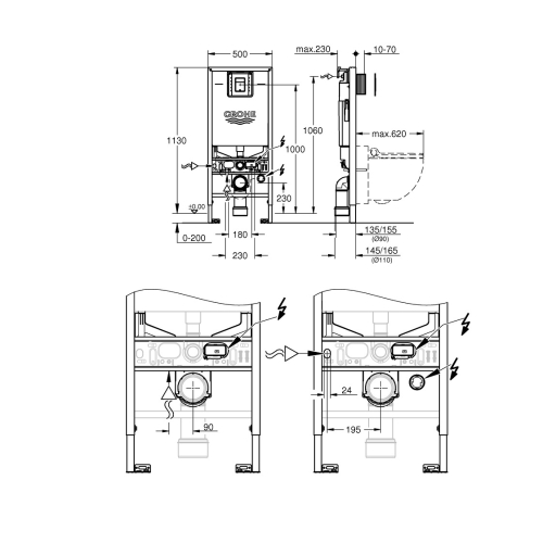 Інсталяційна система GROHE Rapid SLX 39603000