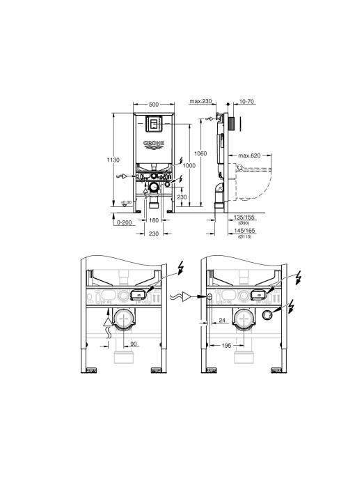 Інсталяційна система GROHE Rapid SLX 39603000