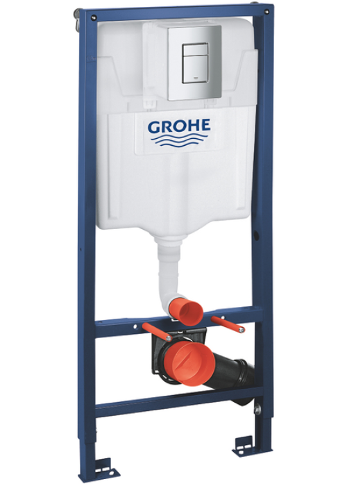 Комплект: Инсталляция GROHE Rapid SL 38772001 c панелью смыва Skate Cosmopolitan 38732000 + унитаз DEVIT Linea 3040120 с сиденьем Soft Close дюропласт, 38772001+38732000+487356