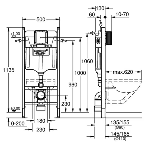 Інсталяція для унітаза Grohe Rapid SL 3884000G