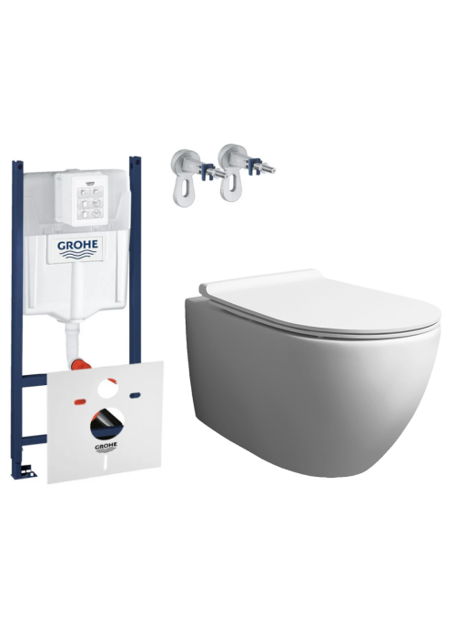 Комплект: Інсталяція Grohe SL 3в1 (3884000G) + Унітаз підвісний Simas Vignoni (VI18) + Кришка Soft-