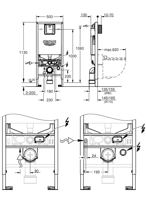 Інсталяційна система GROHE Rapid SLX (39596000)