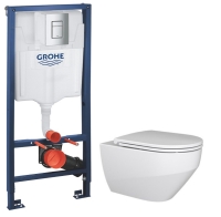 Комплект: Инсталляция Grohe Rapid SL (38772001) + Унитаз подвесной Ravak WC ZANTE RimOff GPX2240040 (38772001+GPX2240040)