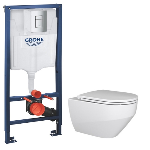 Комплект: Инсталляция Grohe Rapid SL (38772001) + Унитаз подвесной Ravak WC ZANTE RimOff  GPX2240040 (38772001+GPX2240040)