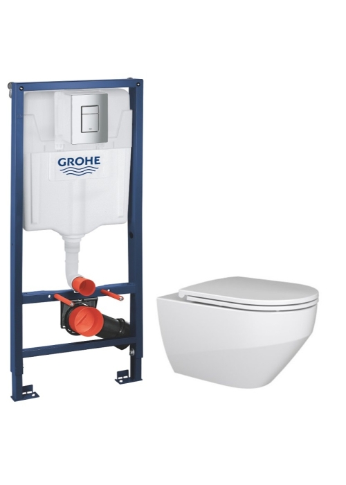 Комплект: Інсталяція Grohe Rapid SL (38772001) + Унітаз підвісний Ravak WC ZANTE RimOff GPX2240040 (38772001+GPX2240040)