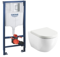 Комплект: Інсталяція Grohe Rapid SL (38772001) + Унітаз підвісний Ravak WC Uni Chrome X01516 (38772001+X01516)